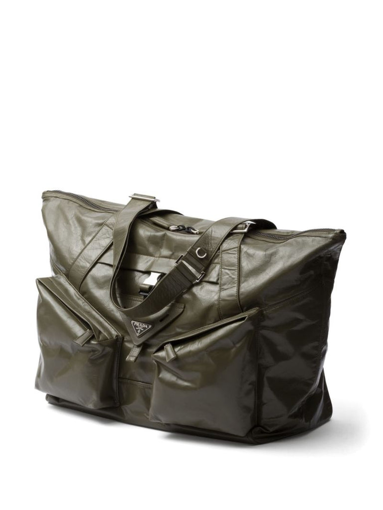Green Leather Travel Bag