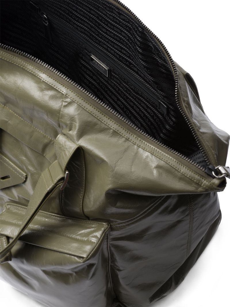 Green Leather Travel Bag