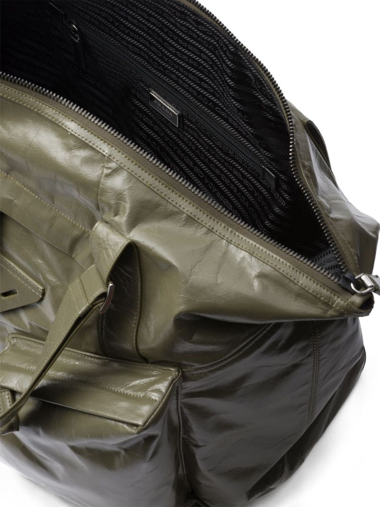 Green Leather Travel Bag
