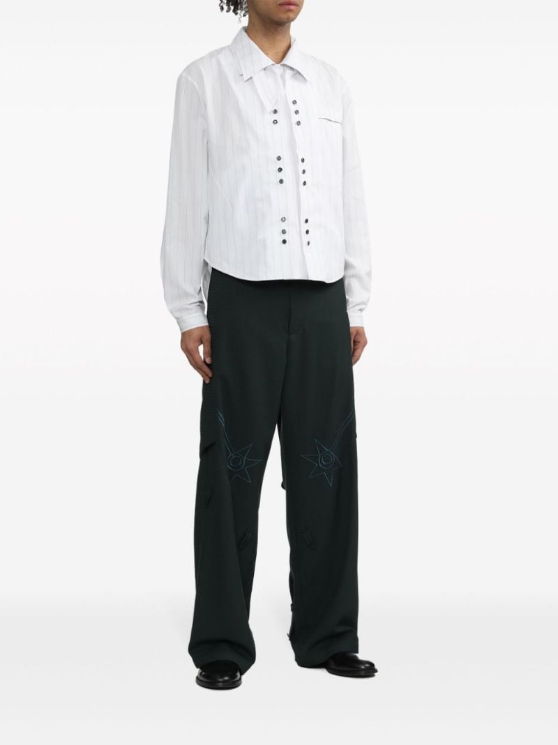 White Tonino Layered Cotton Shirt