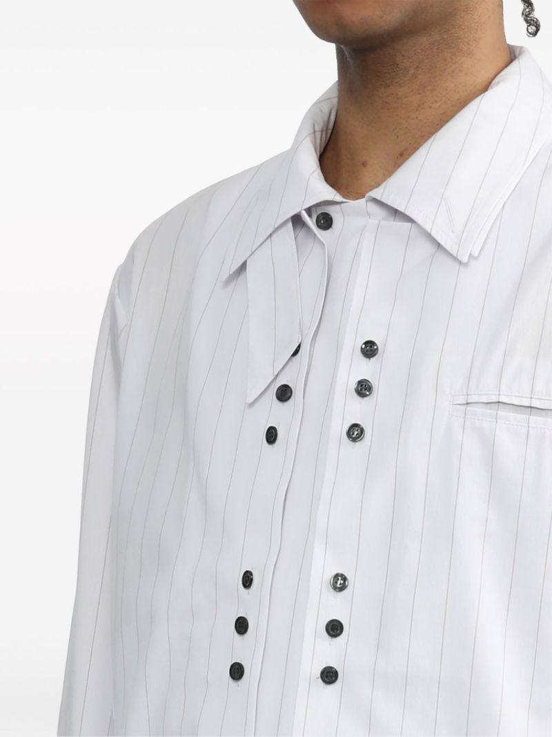 White Tonino Layered Cotton Shirt