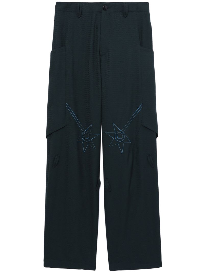 Green Nesebur Embroidered Trousers