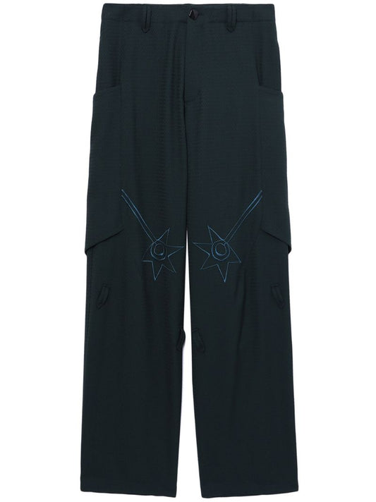 Green Nesebur Embroidered Trousers