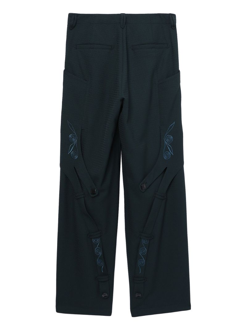 Green Nesebur Embroidered Trousers