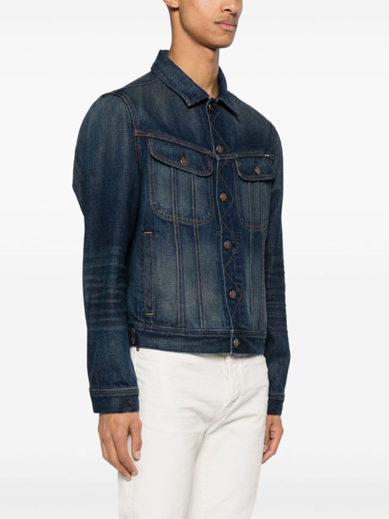 Blue Dark-wash Denim Jacket