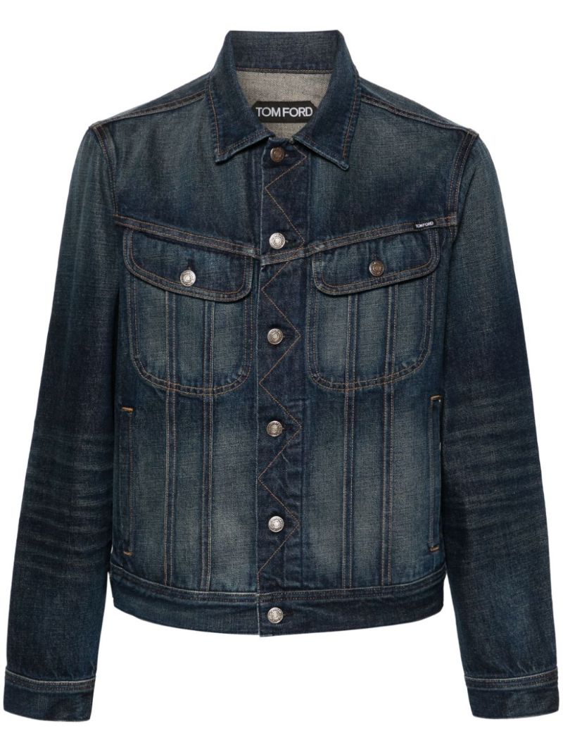 Blue Dark-wash Denim Jacket