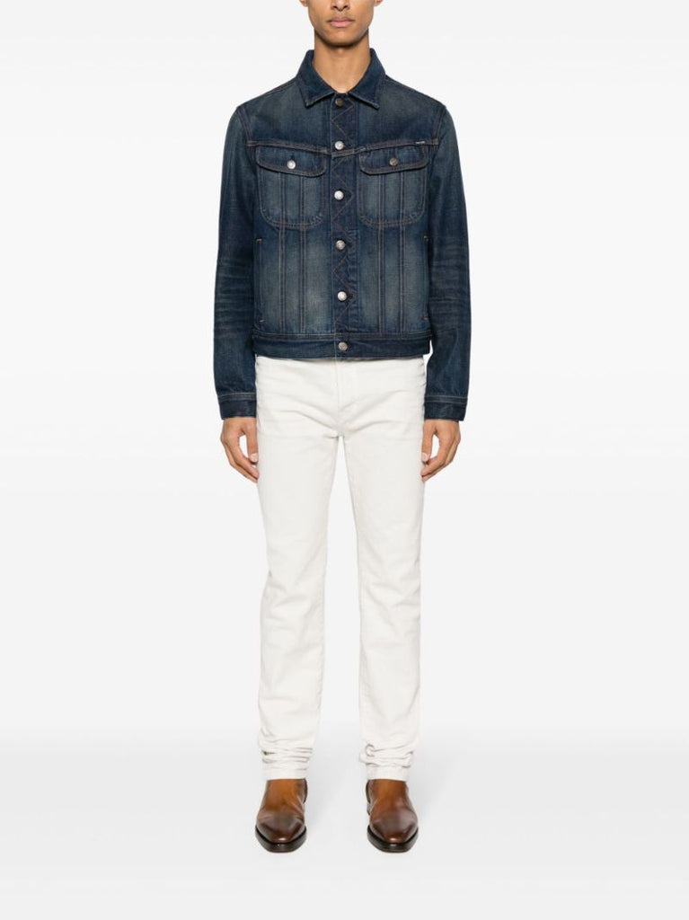 Blue Dark-wash Denim Jacket