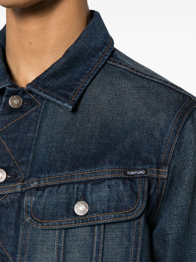 Blue Dark-wash Denim Jacket