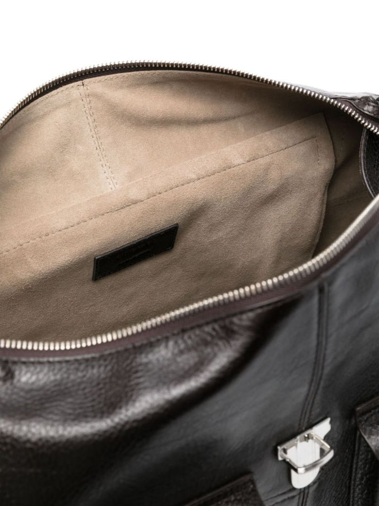 Brown Week-end Gear Leather Travel Bag