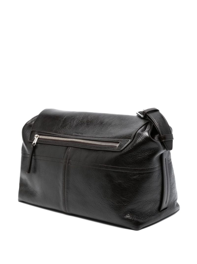 Brown Week-end Gear Leather Travel Bag