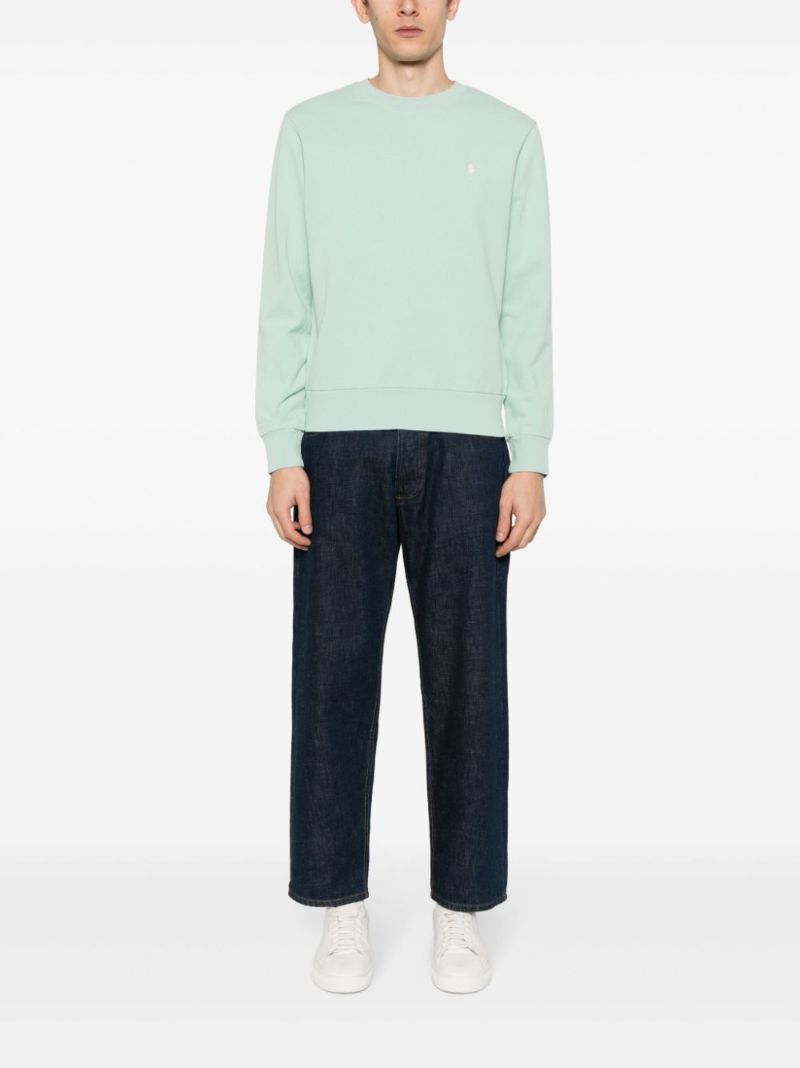 Green Polo Pony Cotton Sweatshirt