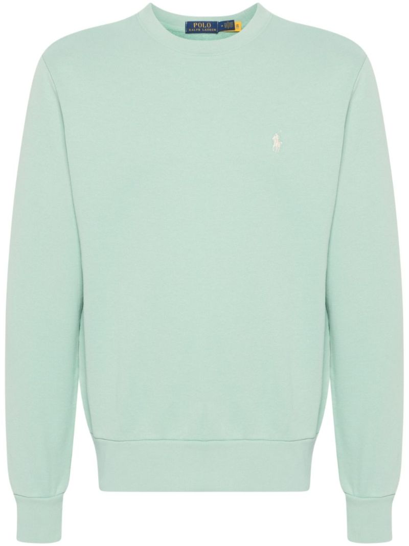 Green Polo Pony Cotton Sweatshirt