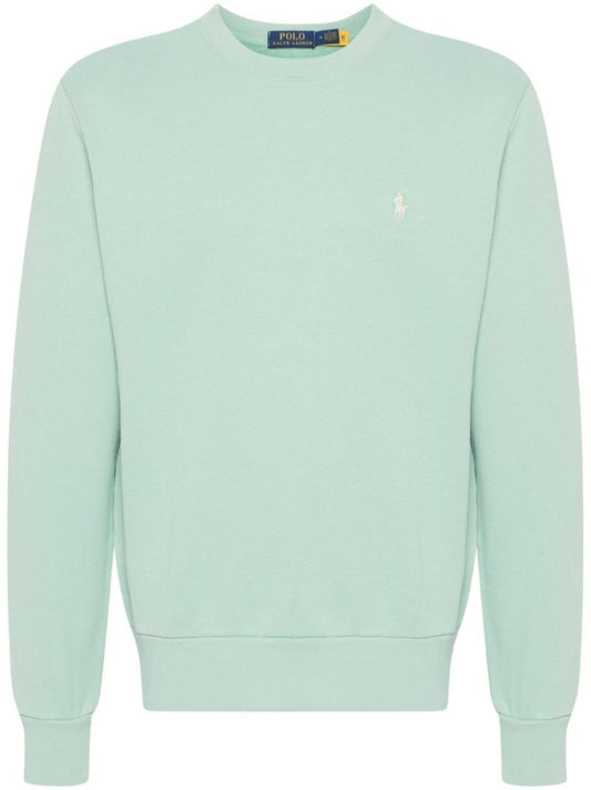 Green Polo Pony Cotton Sweatshirt