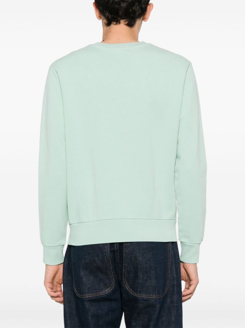 Green Polo Pony Cotton Sweatshirt