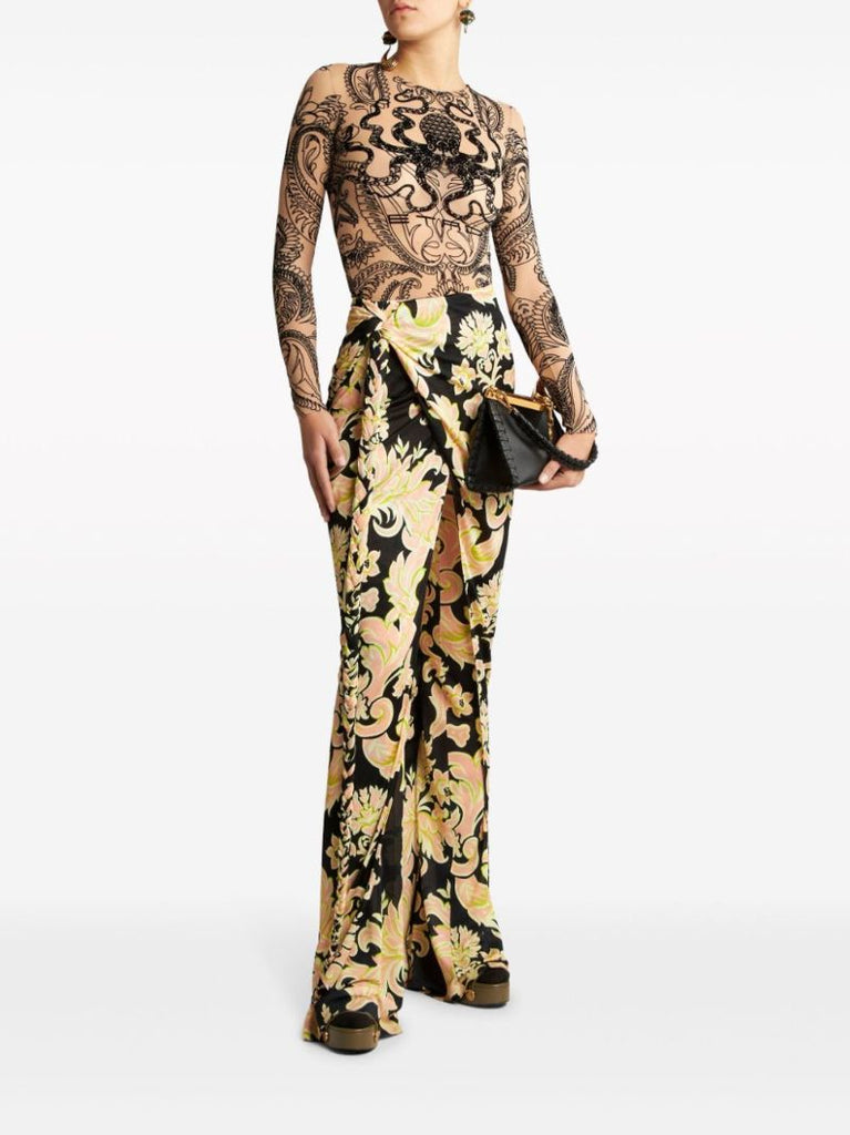 Pink Printed Jersey Trousers