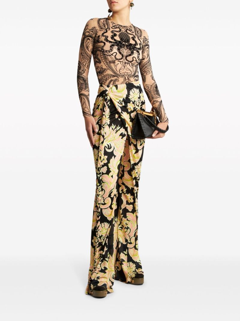 Pink Printed Jersey Trousers