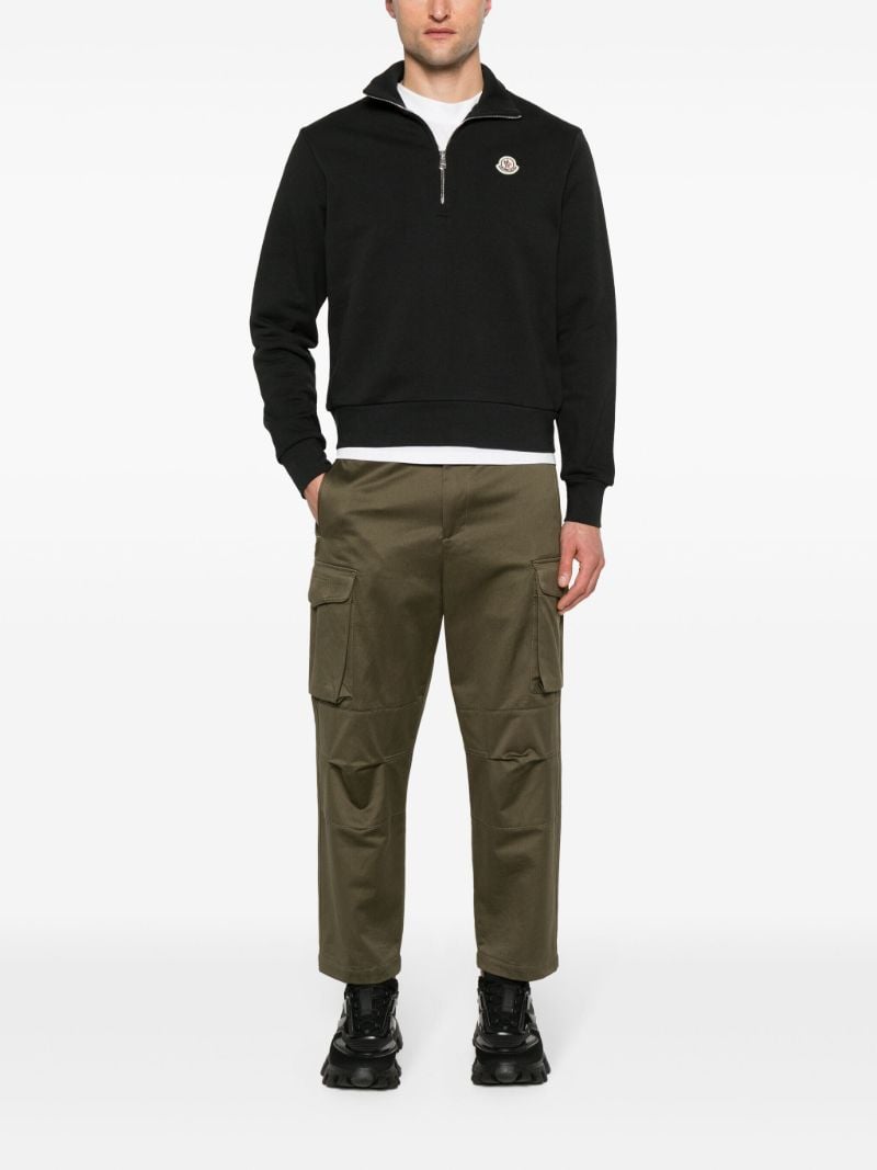 Black Logo AppliquÃ_x0083_Â© Sweatshirt