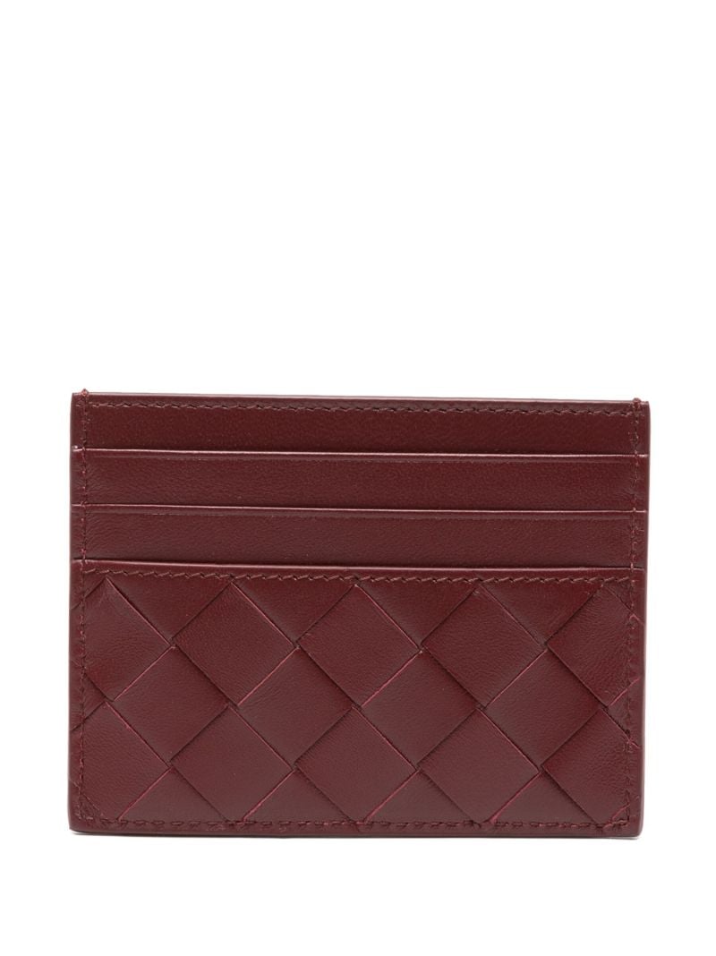 Brown Intrecciato Leather Wallet