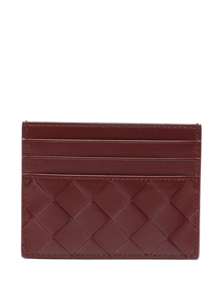 Brown Intrecciato Leather Wallet
