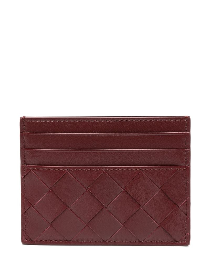 Brown Intrecciato Leather Wallet