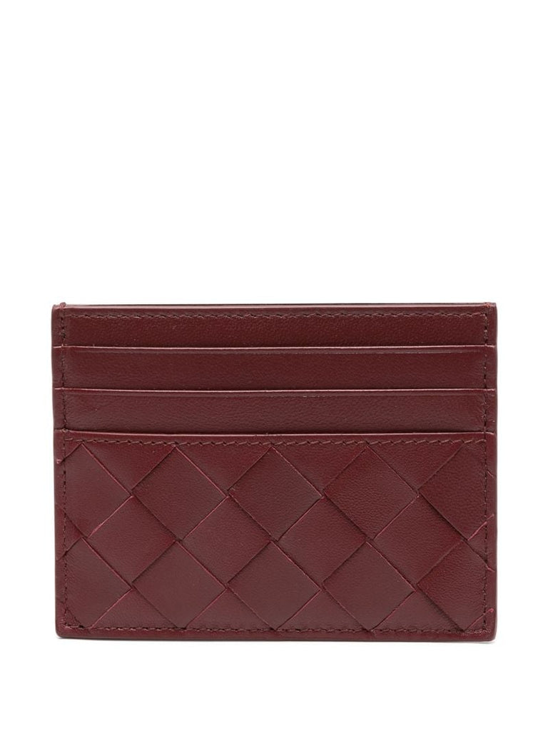 Brown Intrecciato Leather Wallet
