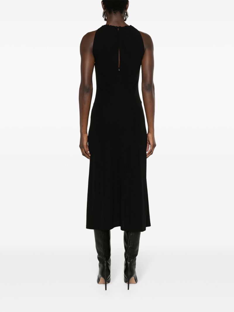 Black Lace Halterneck Midi Dress