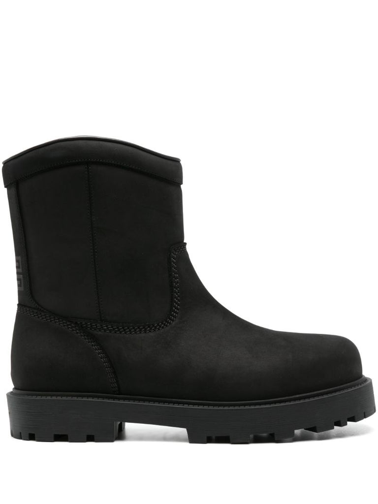 Black Storm Leather Boots