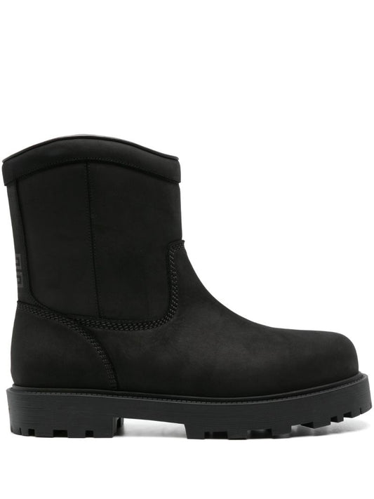 Black Storm Leather Boots