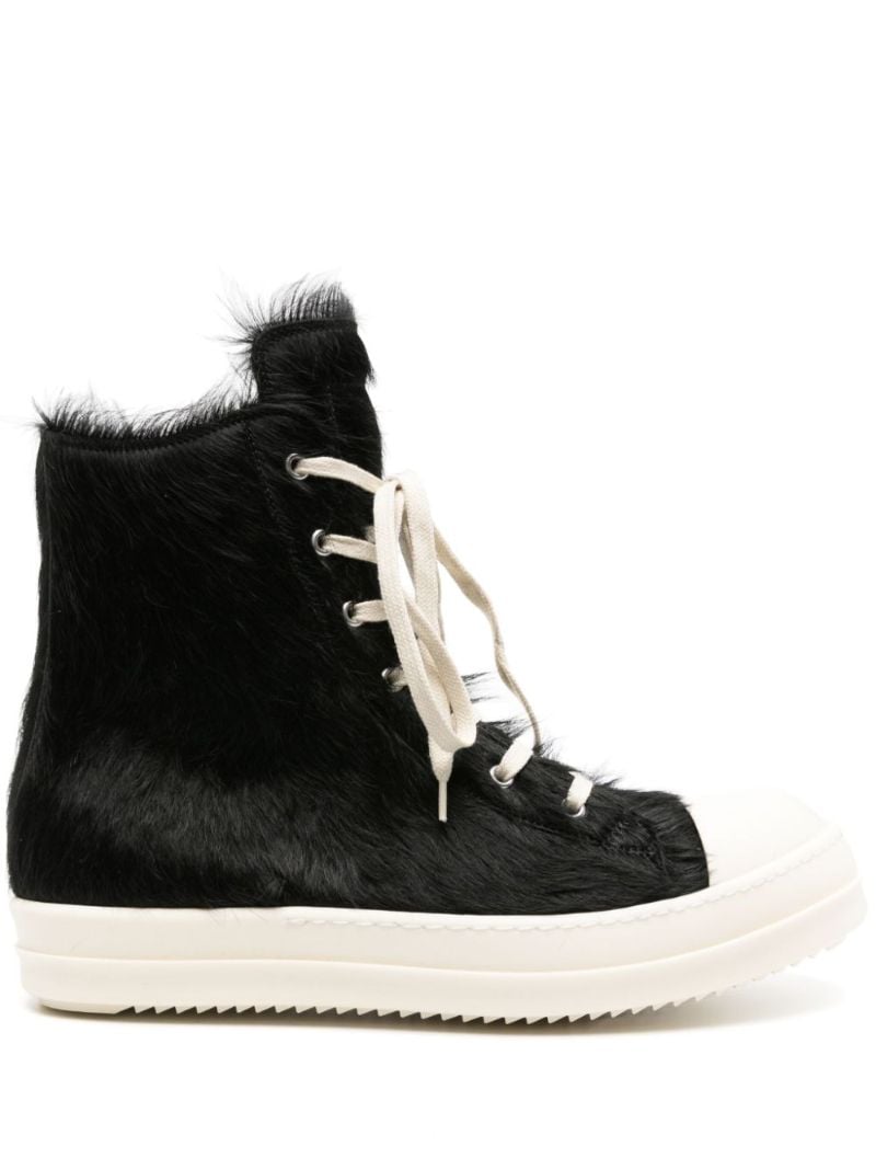 Black Calf Hair Sneakers