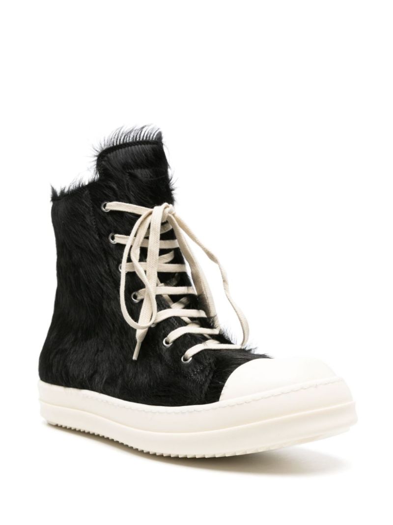 Black Calf Hair Sneakers
