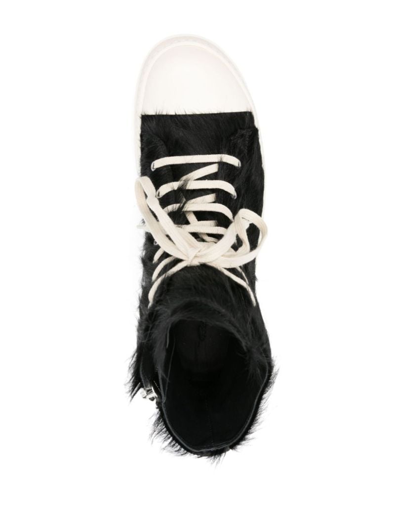 Black Calf Hair Sneakers