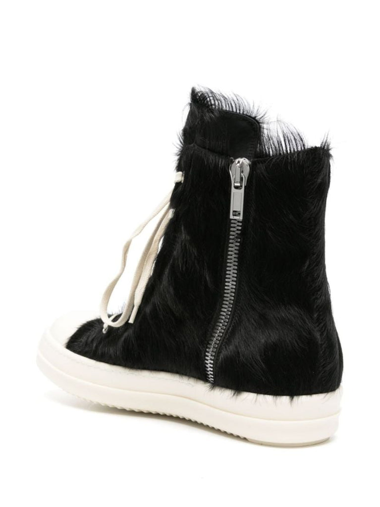 Black Calf Hair Sneakers