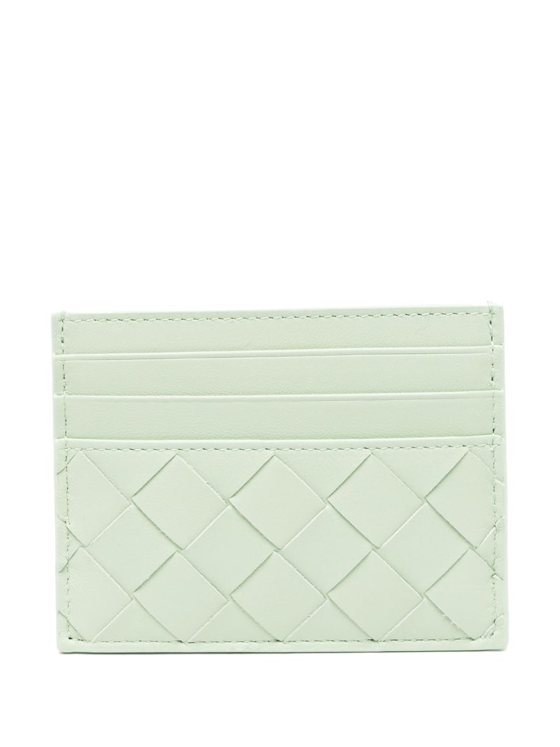 Green Intrecciato Leather Wallet