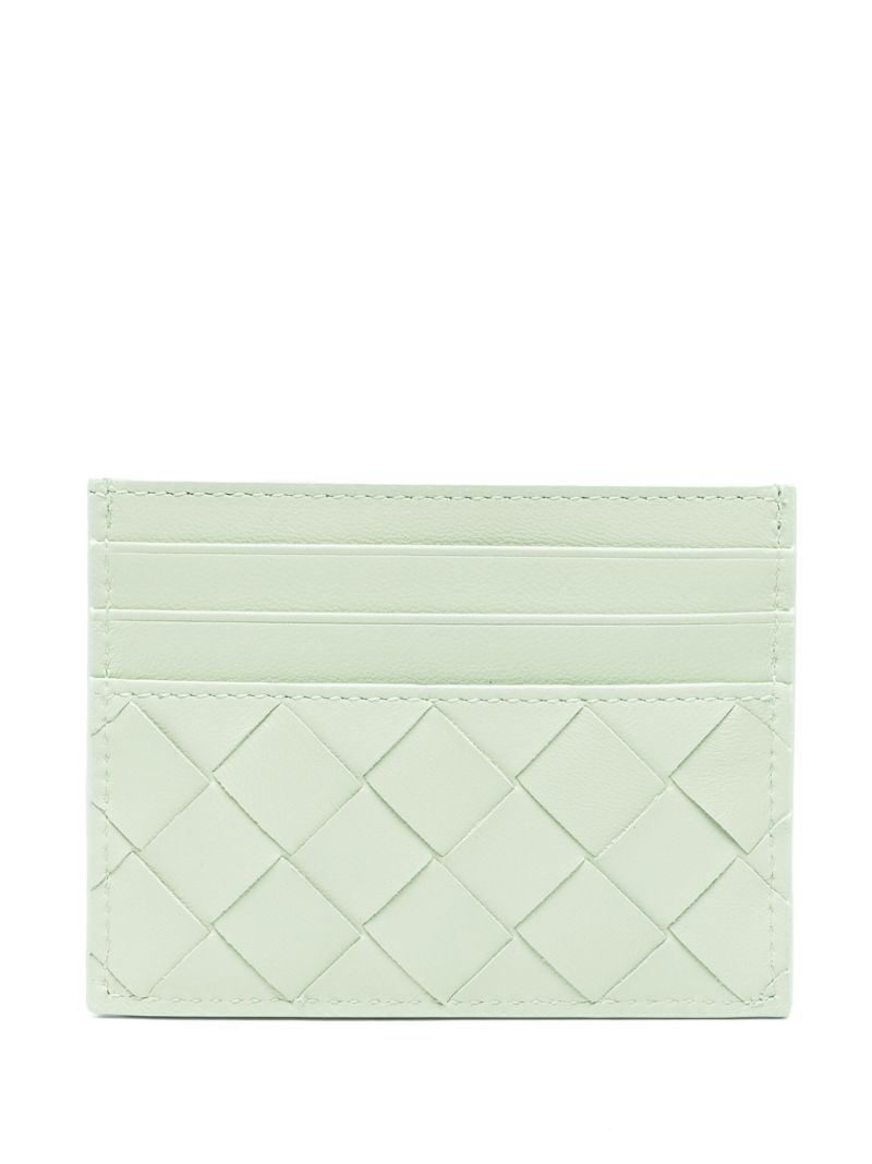 Green Intrecciato Leather Wallet