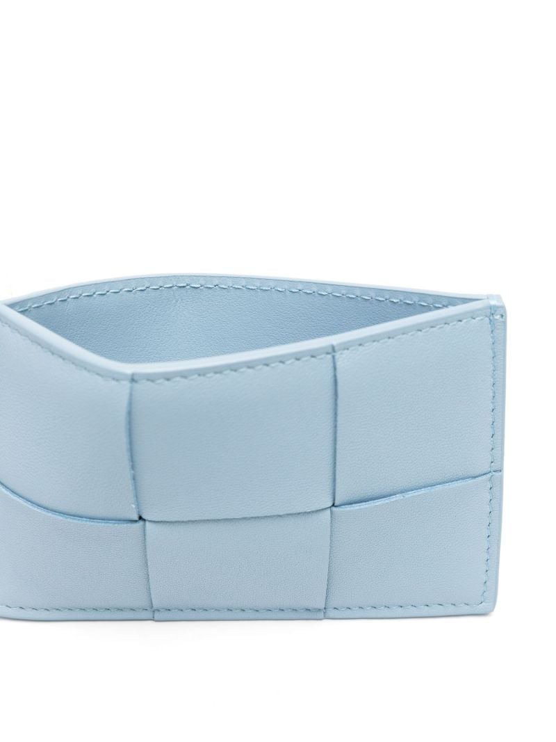 Blue Intreccio Leather Wallet