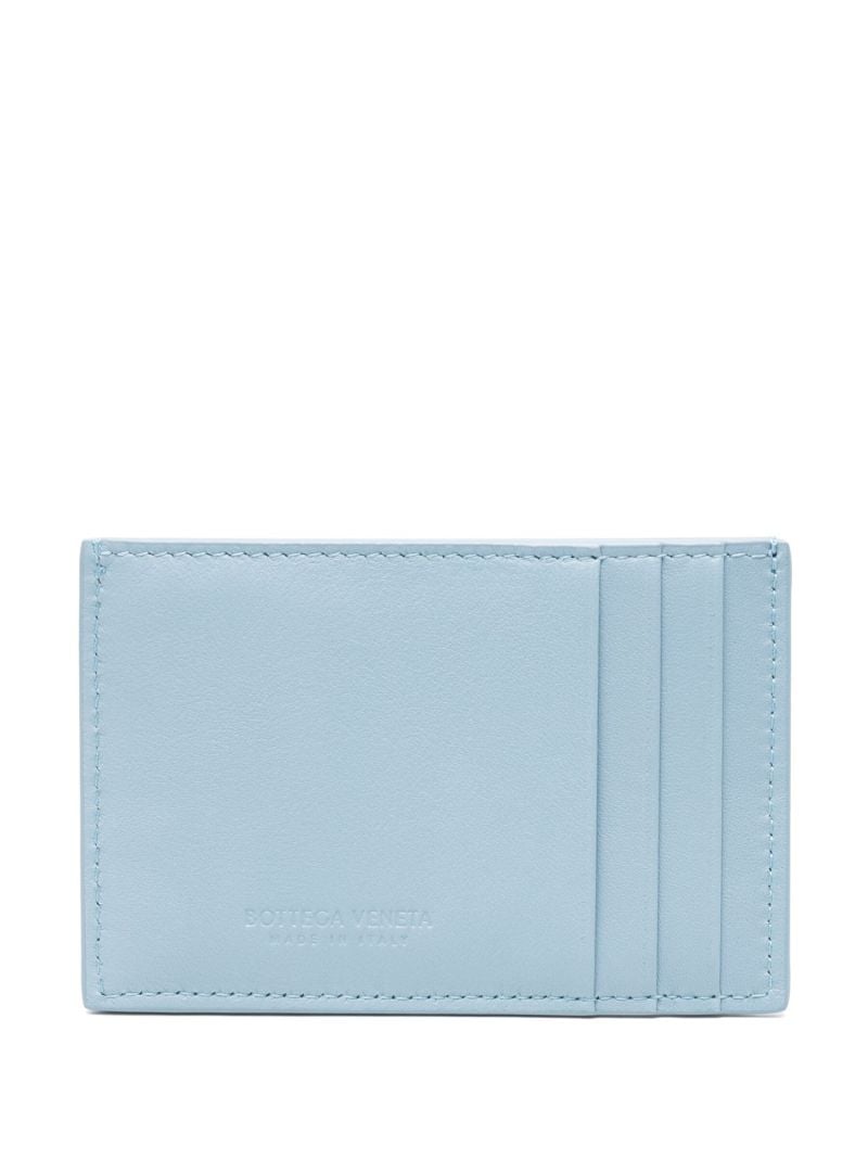 Blue Intreccio Leather Wallet