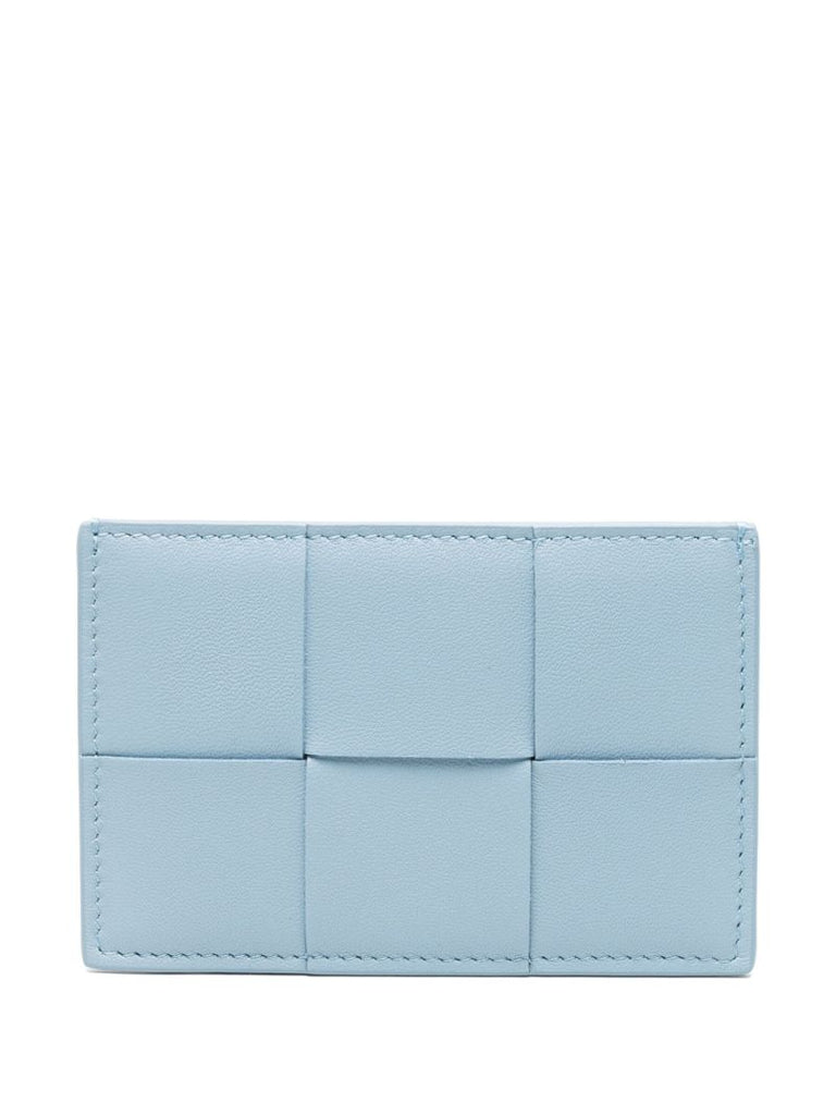 Blue Intreccio Leather Wallet