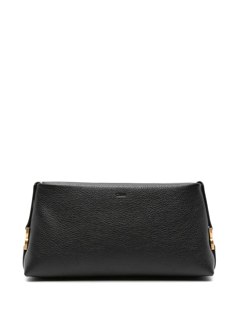 Black Marcie Leather Clutch Bag