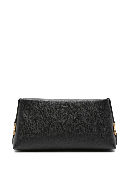 Black Marcie Leather Clutch Bag