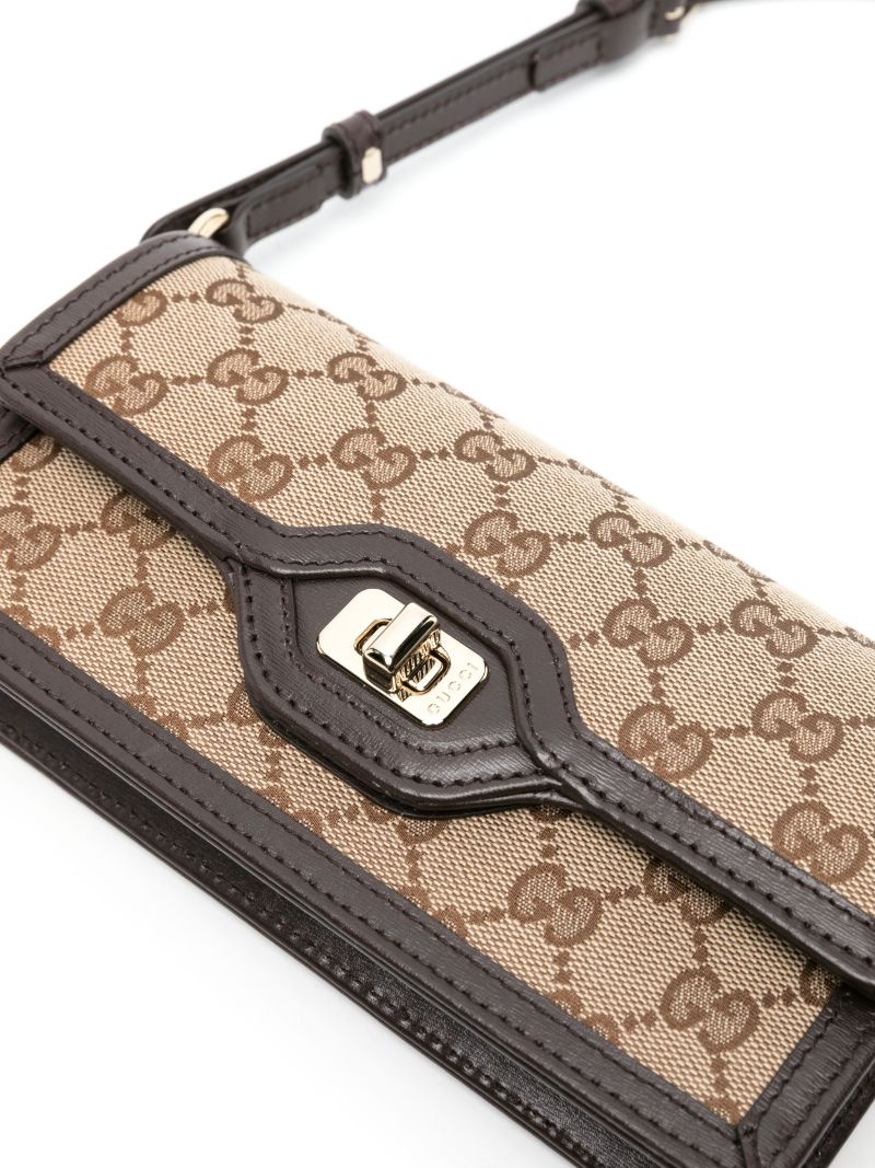 Neutral Luce Mini Gg Canvas Shoulder Bag