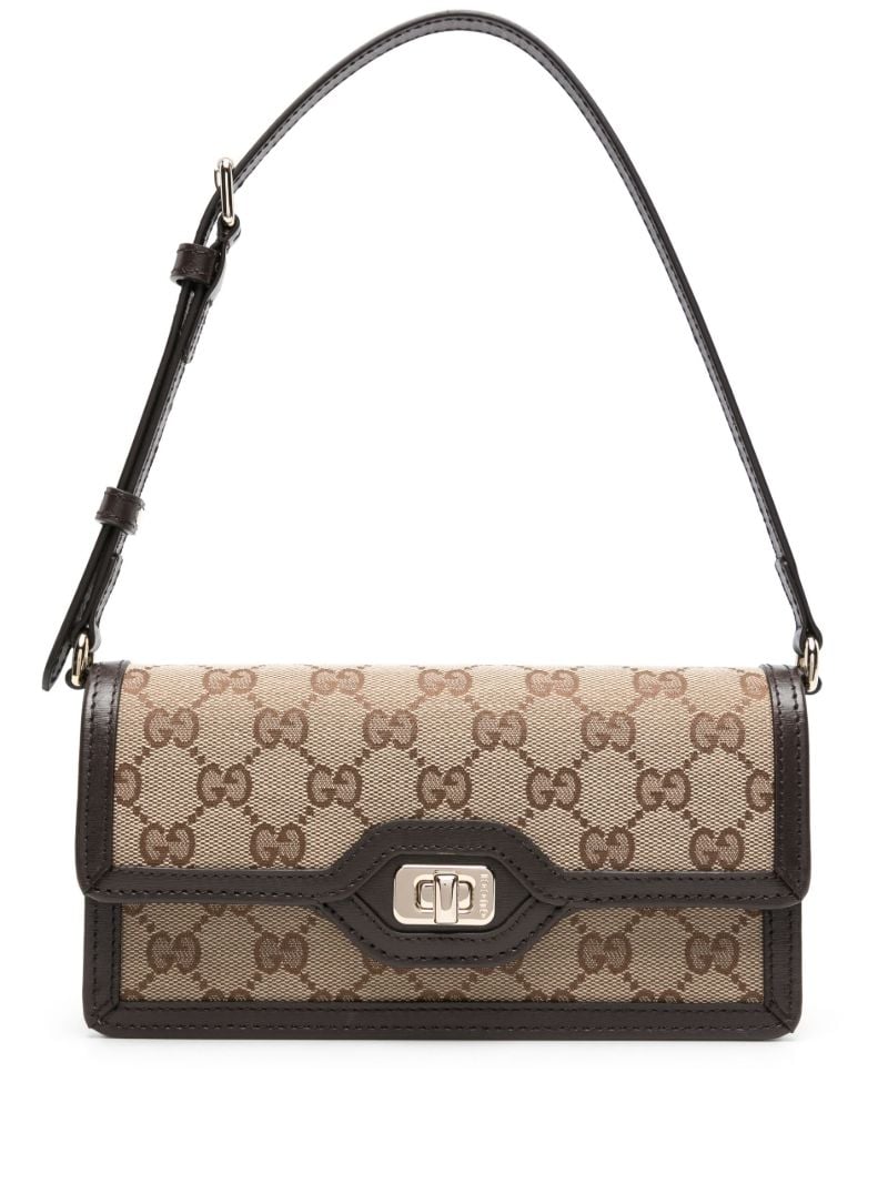 Neutral Luce Mini Gg Canvas Shoulder Bag