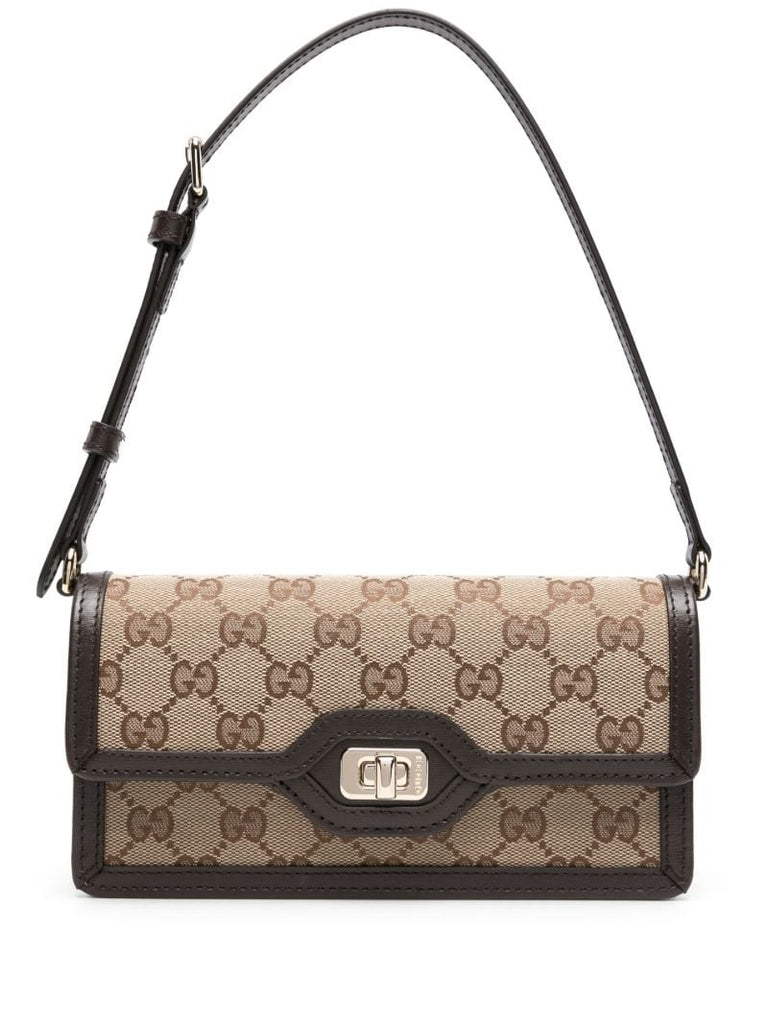 Neutral Luce Mini Gg Canvas Shoulder Bag