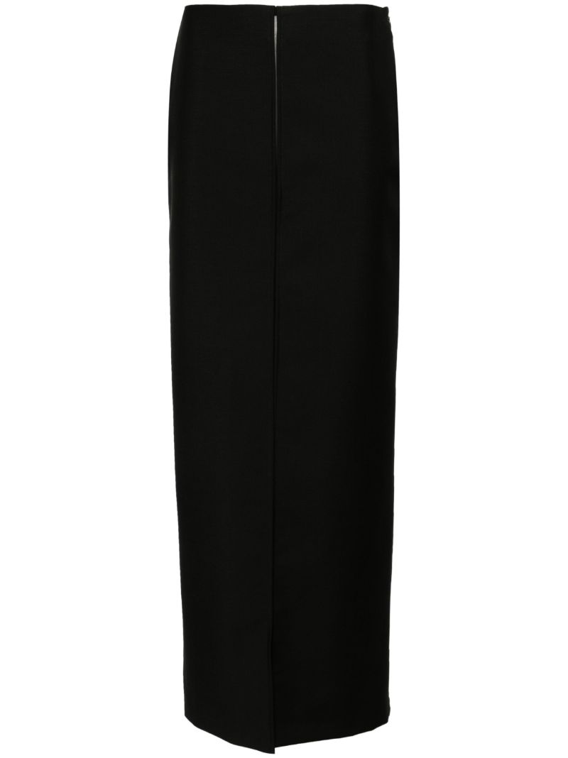 Black Wool-mohair Pencil Skirt