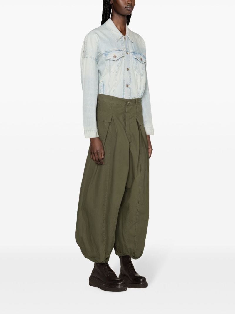 Green Jesse Cropped Tapered Trousers