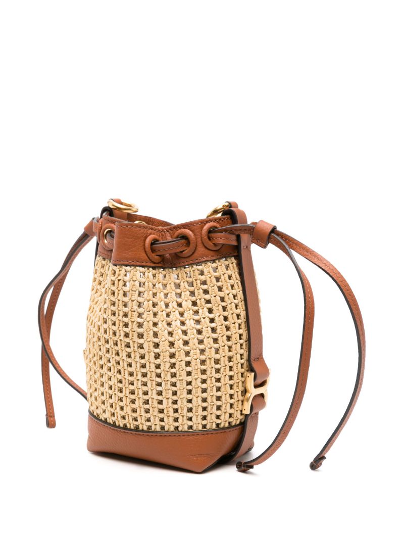 Neutral Marcie Woven Bucket Bag