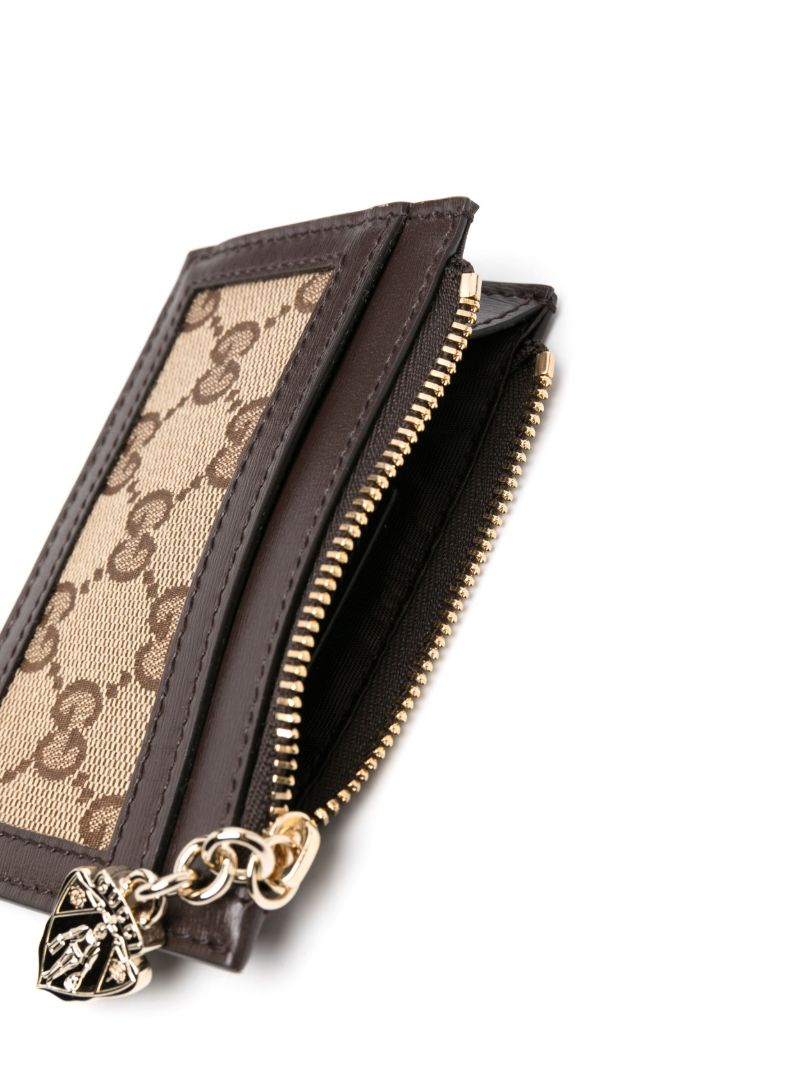 Brown Luce Gg-canvas Card Holder