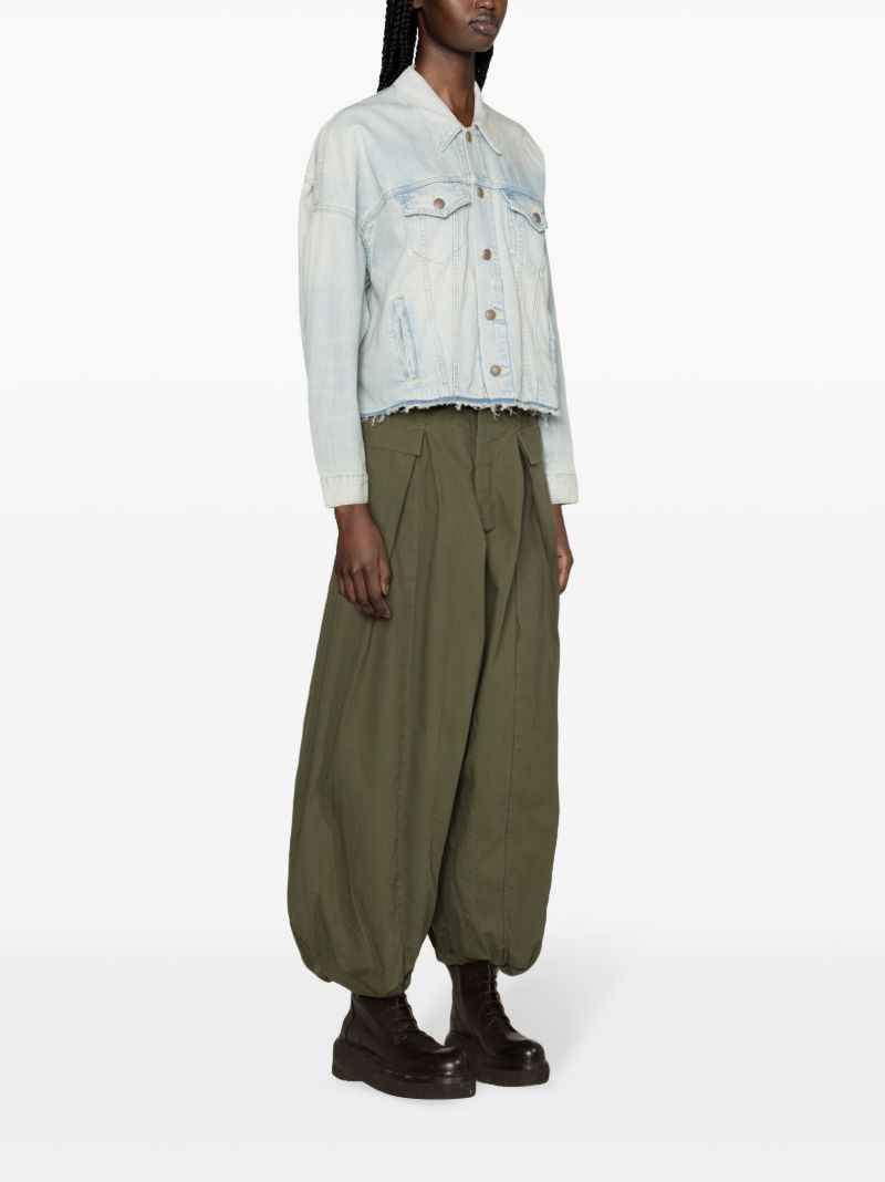 Blue Cropped Denim Jacket