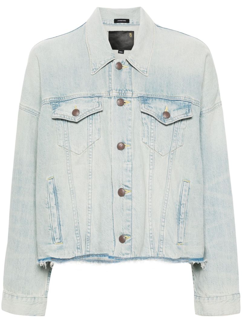 Blue Cropped Denim Jacket