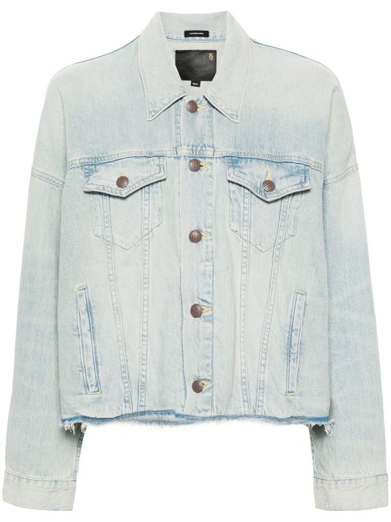 Blue Cropped Denim Jacket