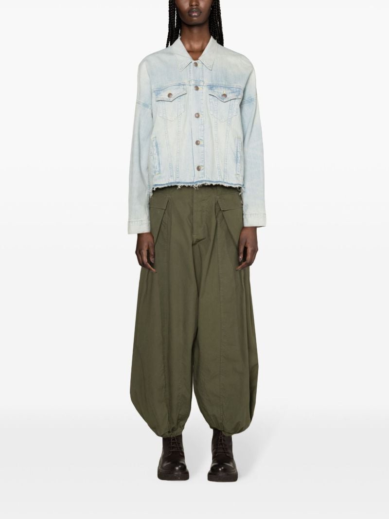 Blue Cropped Denim Jacket